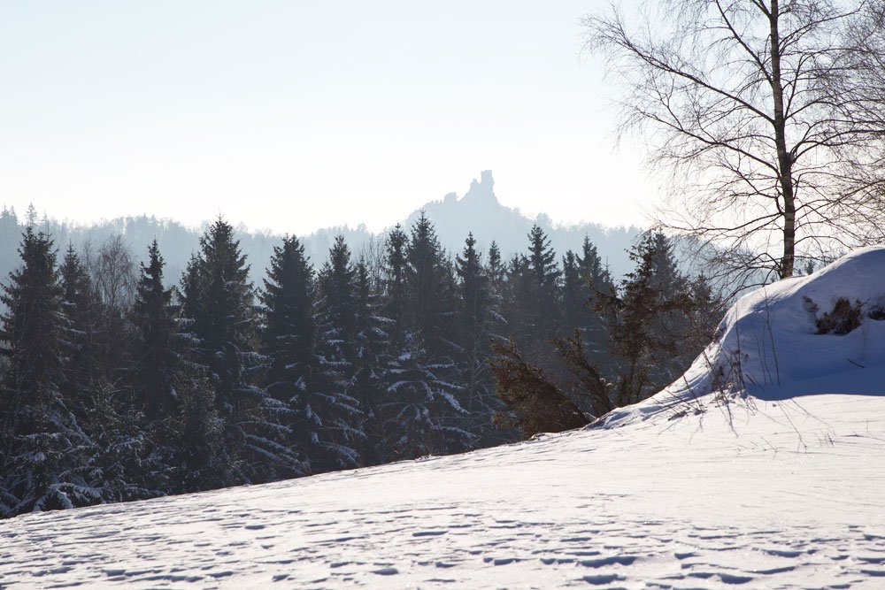 Winterlandschaft mit Blick auf Flossenbürg
