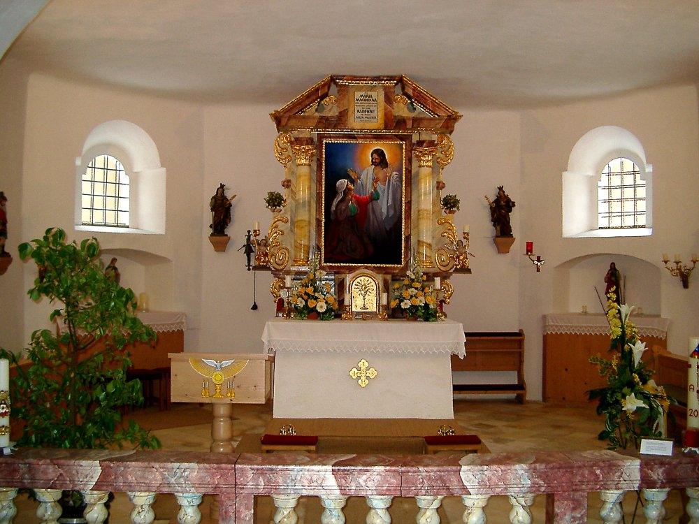 Altarraum der Kirche in Maisried bei Böbrach im ArberLand Bayerischer Wald