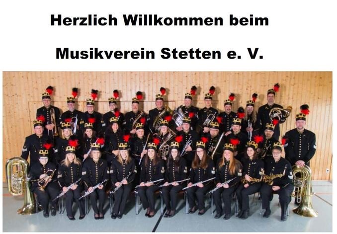 Gruppenbild in Uniform des Musikverein Stetten