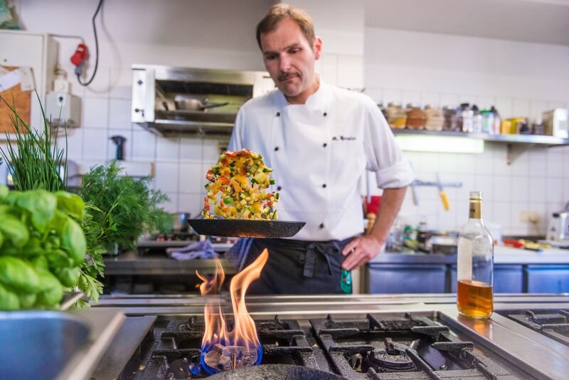 Knackiges Gemüse wird im Gasthaus Wallgut frisch zubereitet