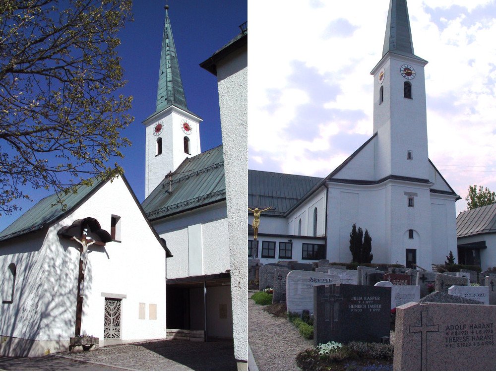 Blick auf die katholische Pfarrkirche ST. PETER und PAUL in Hohenau