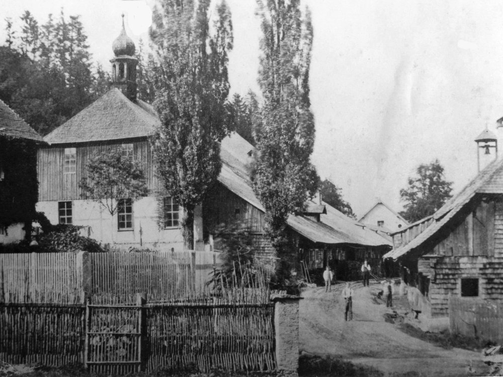 Die Voitenberghütte im Jahr 1880 (Historisches-Privat-Bildarchiv: Hansjörg Schneider, Waldmünchen)