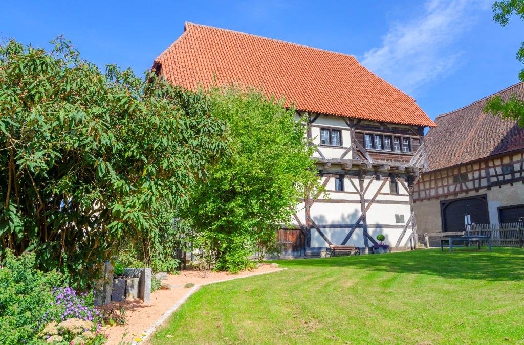Das Alte Haus in Pfullendorf vom Garten aus betrachtet.