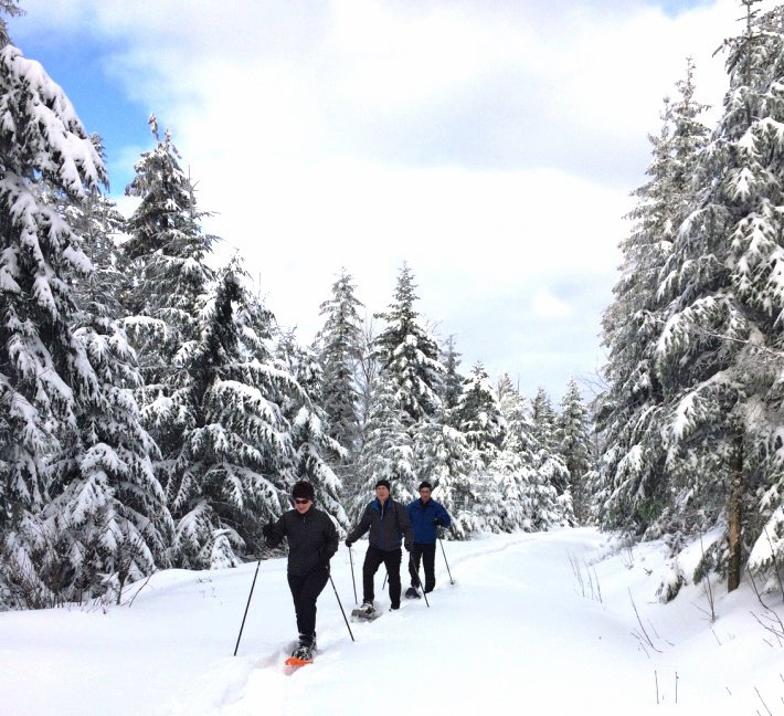 Schneeschuhwandern in Schöfweg in der Region Sonnenwald im Bayerischen Wald