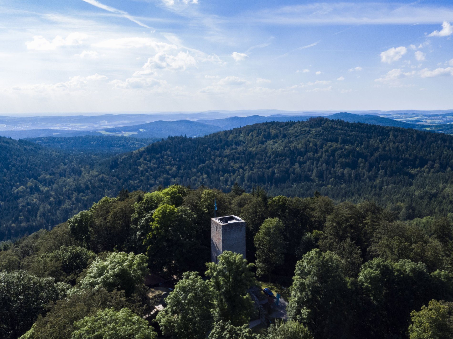 Ausblick über den Schwarzwihrberg bei Rötz