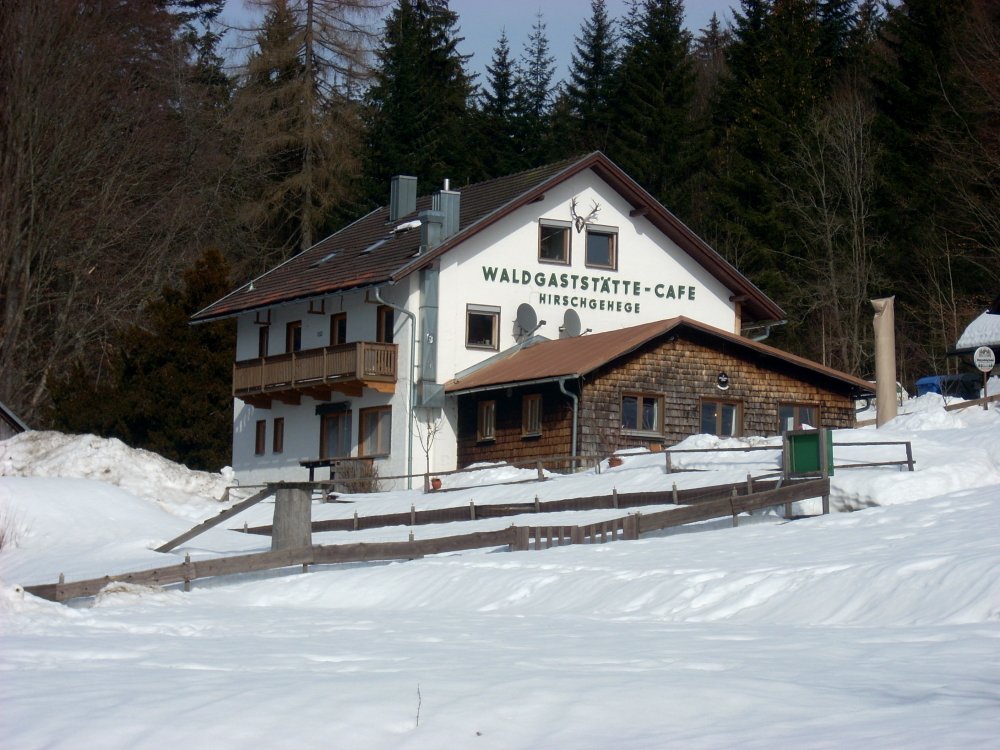 Winter beim Waldgasthaus Scheuereck im Nationalpark Bayerischer Wald