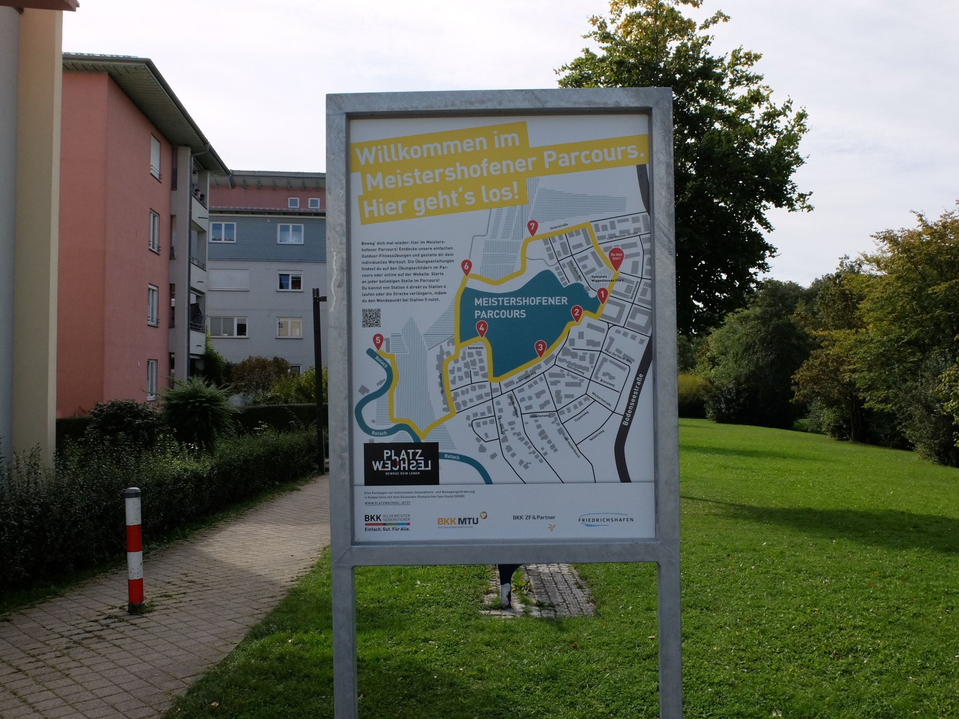 Bewegungsparcour Friedrichshafen: Meistershofener Parcours Wegbeschreibung