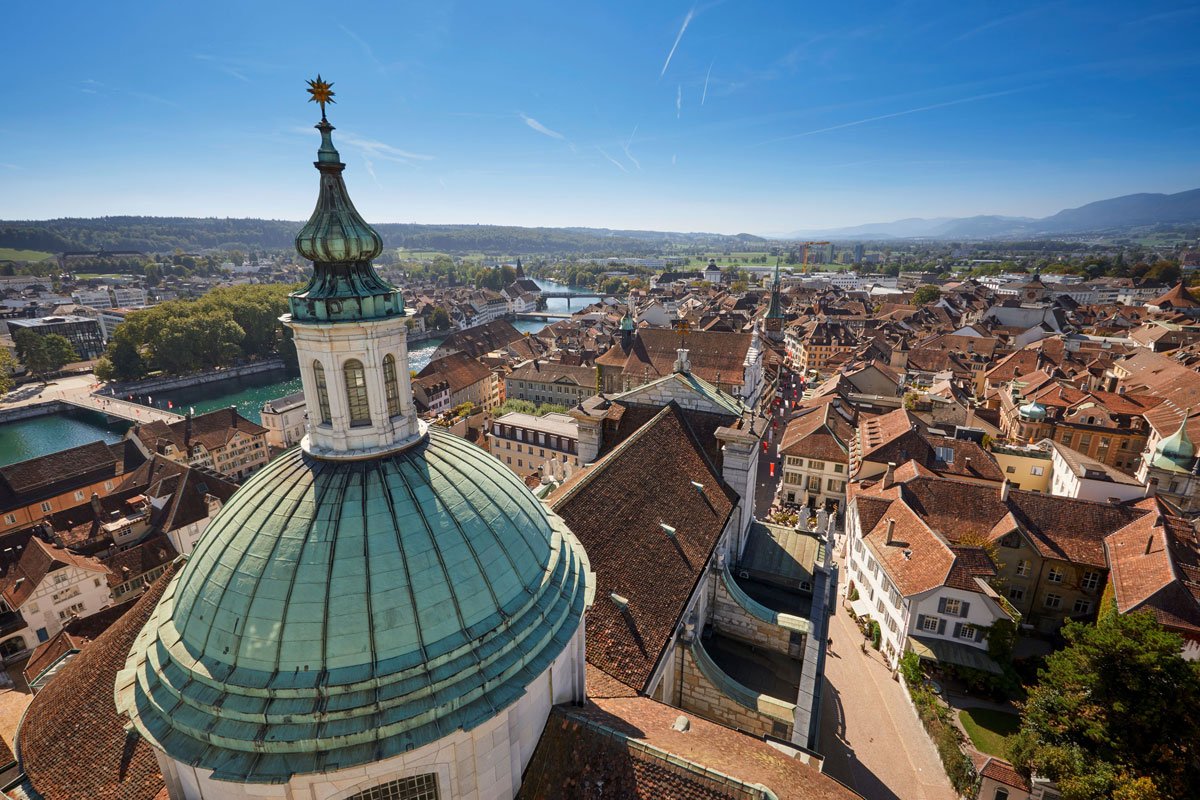 St Ursen Cathedral Tower View Solothurn