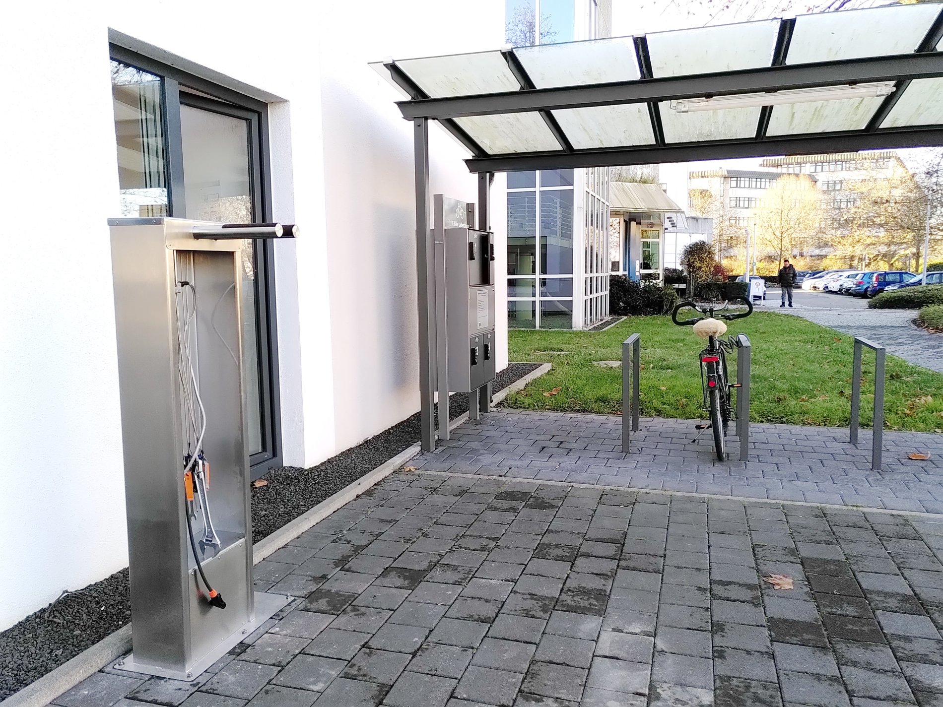 Fahrradservicestation an der Tourist Info Homburg