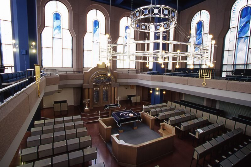 Synagoge Mannheim, Innenansicht Hauptsaal