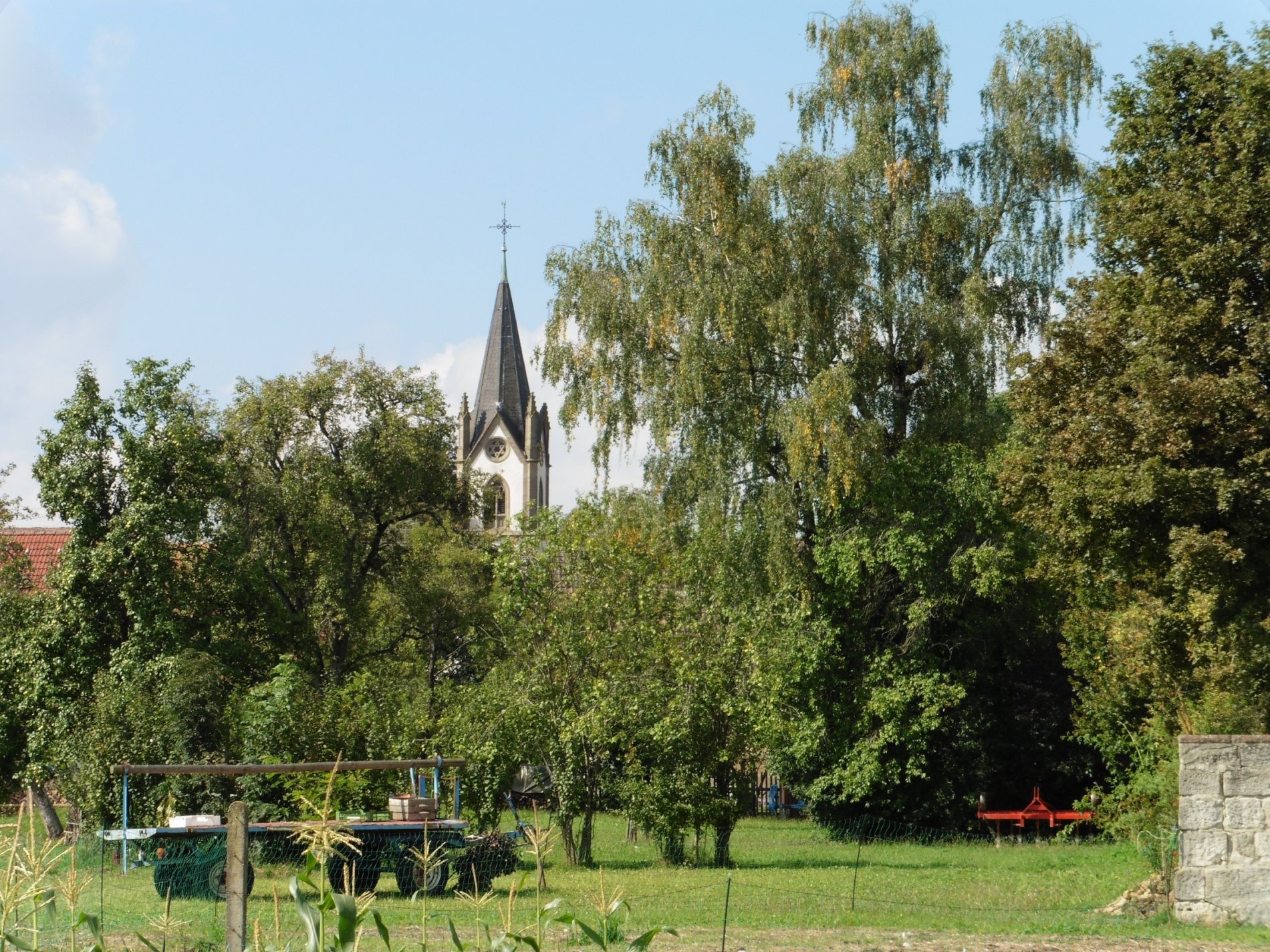 Blick auf die Kirche in Brittheim