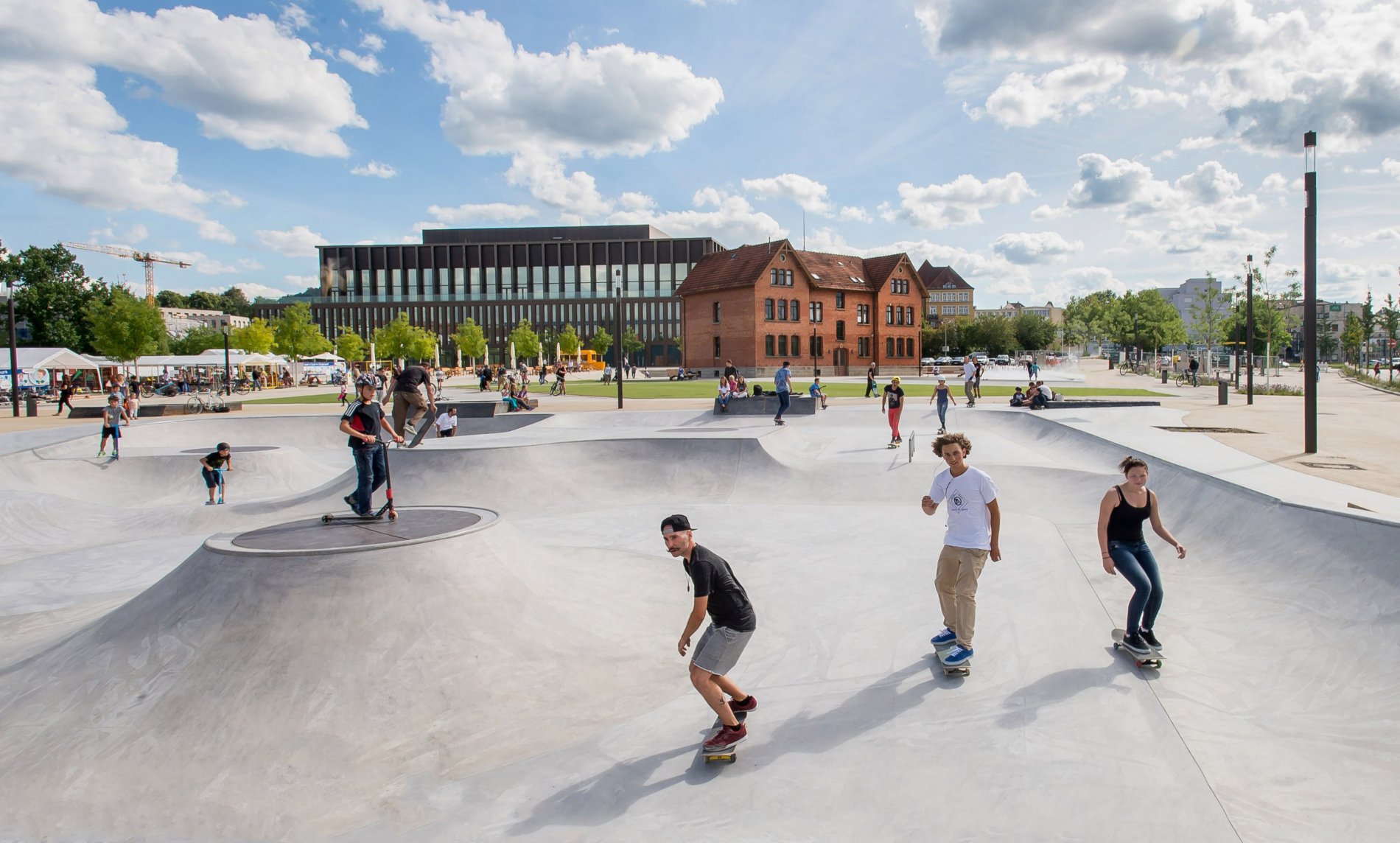 Skater, Skateanlage im Bürgerpark in Reutlingen