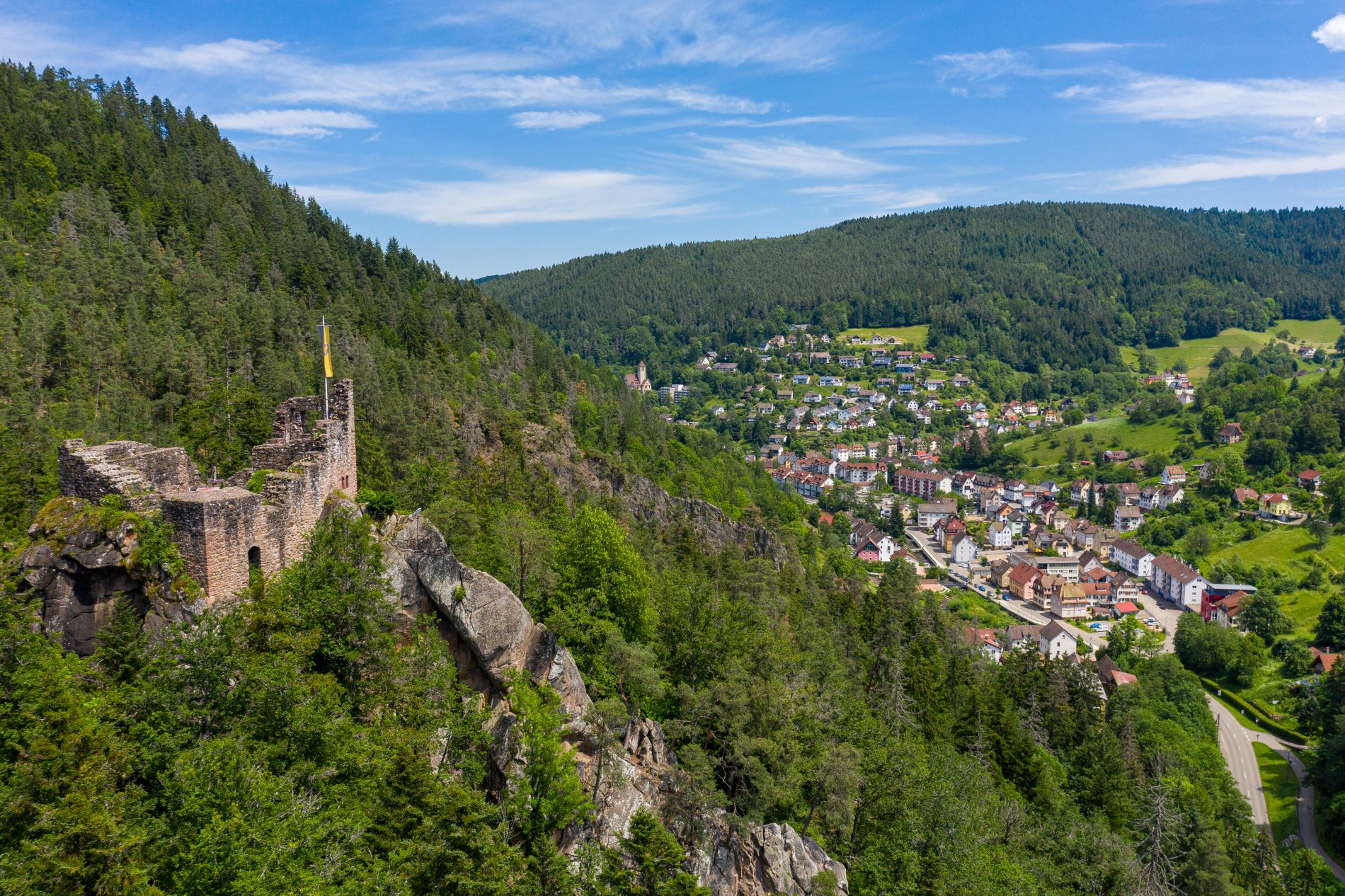 View of Falkenstein Castle Ruin