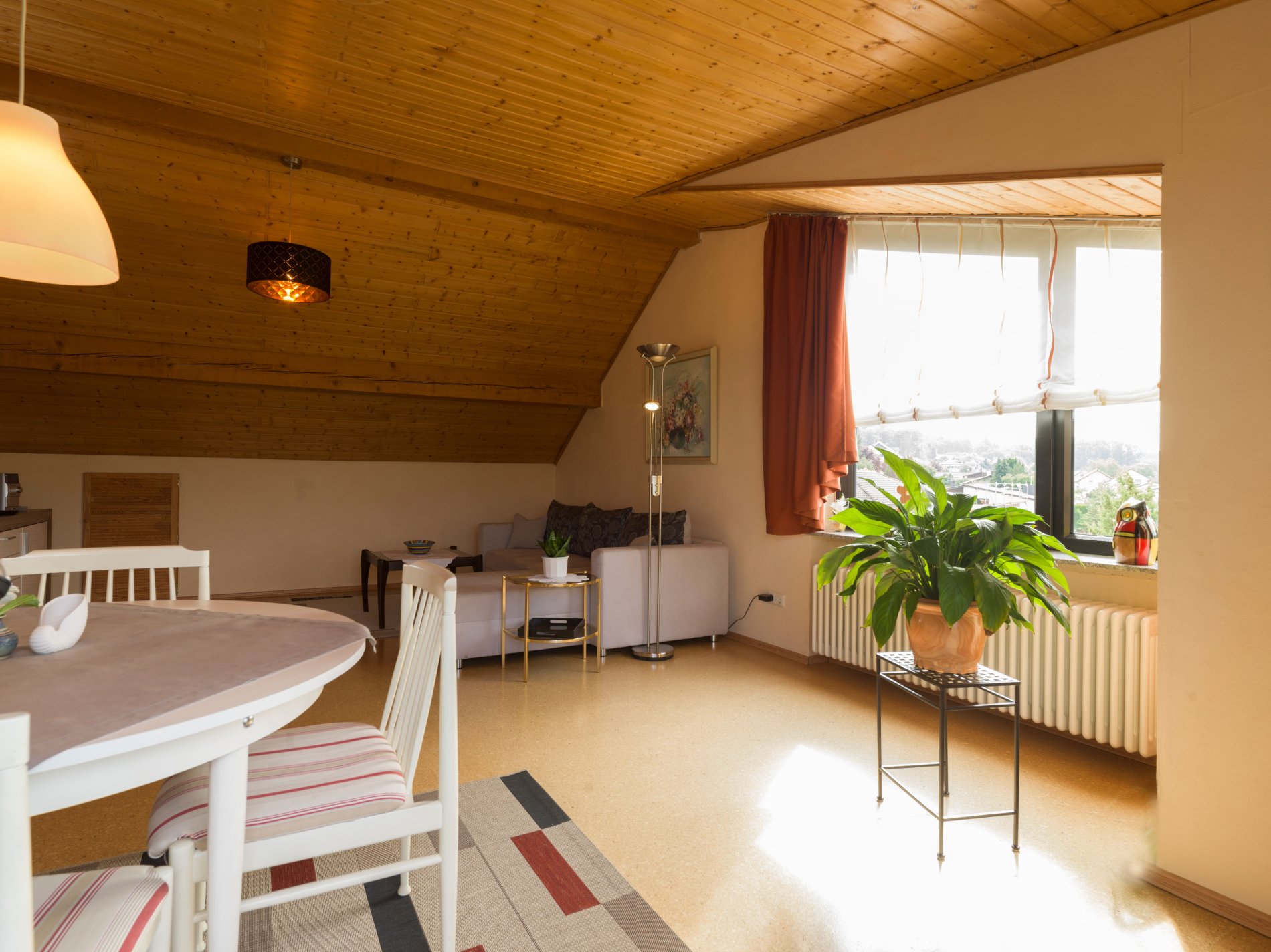 Wohnzimmer der Ferienwohnung am Breitenstein in Homburg