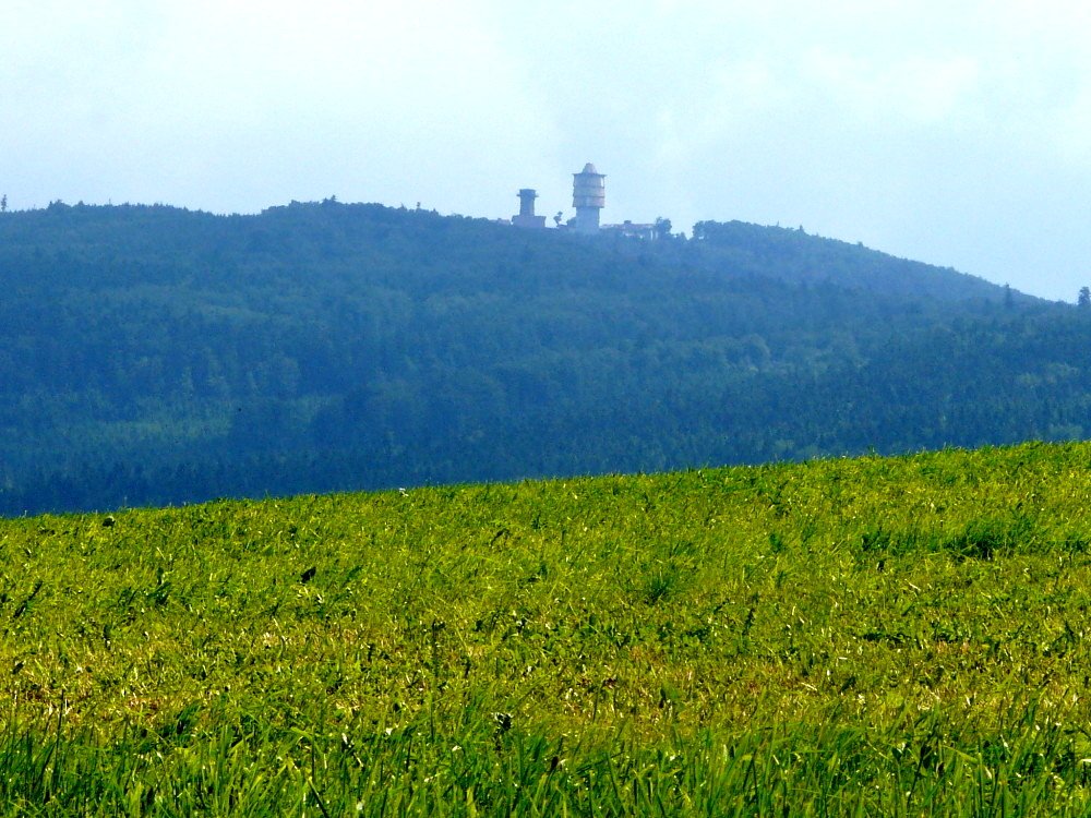 Blick von Herzogau zum Cerchov auf dem Glasschleiferweg bei Waldmünchen