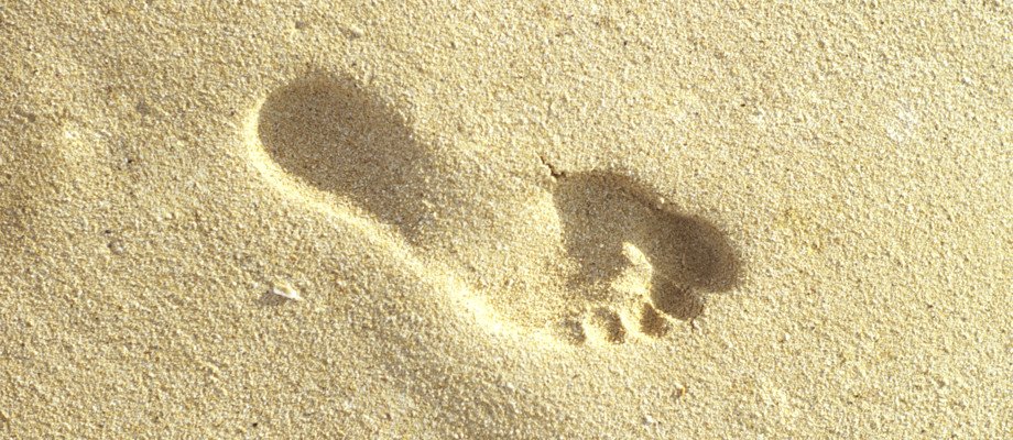 Medizinische Fu pflege Wolfach Fussabdruck Sand