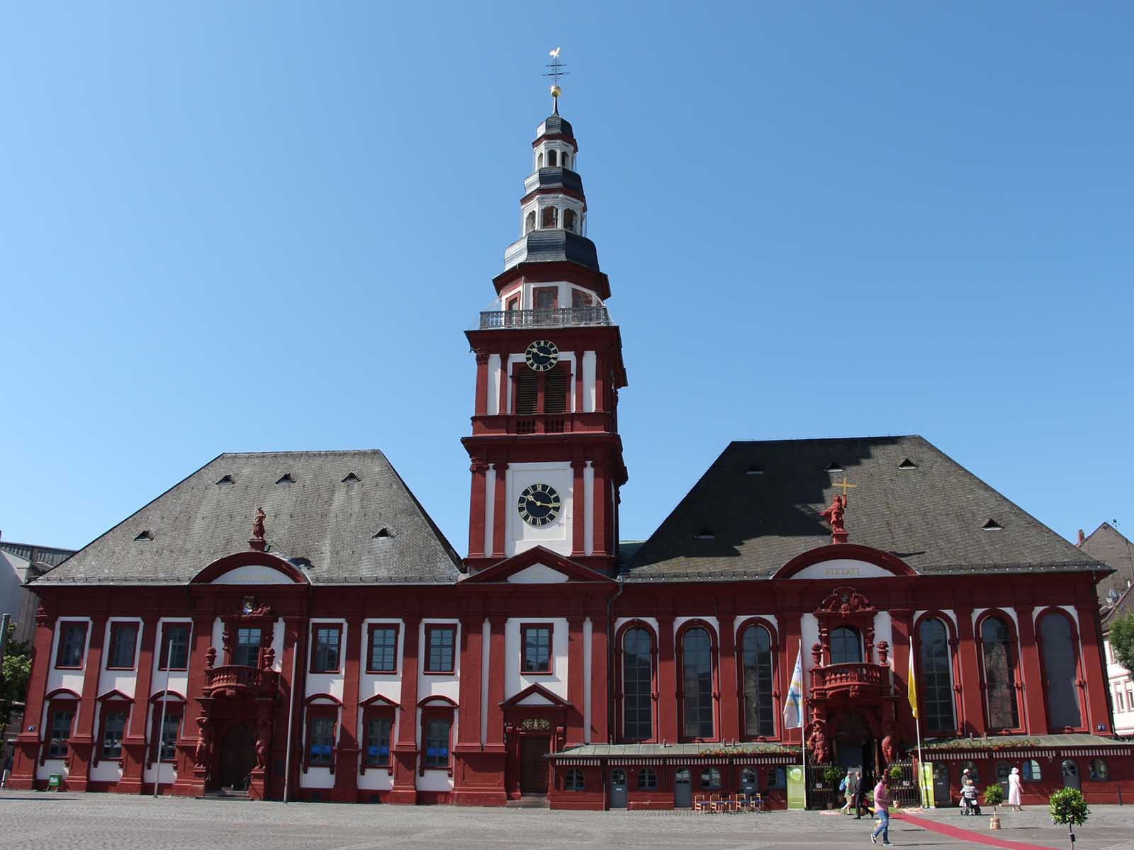 Mannheim, Altes Rathaus und Pfarrkirche St. Sebastian