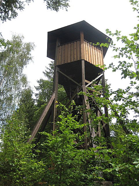Holzturm im Wald