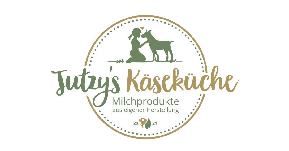 Jutzy´s Käseküche in Münsingen im Biosphärengebiet Schwäbische Alb. Das Logo von Jutzy´s Käseküche.