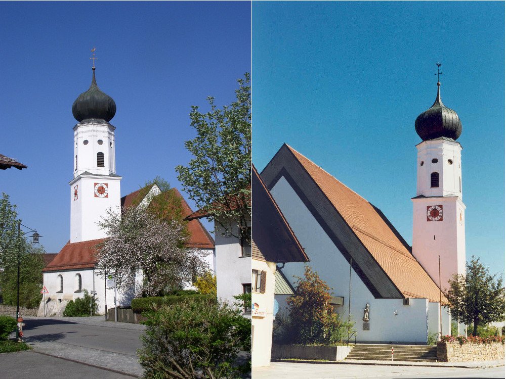 Blick auf die Kath. Pfarrkirche ST. MARTIN in Miltach im Kötztinger Land