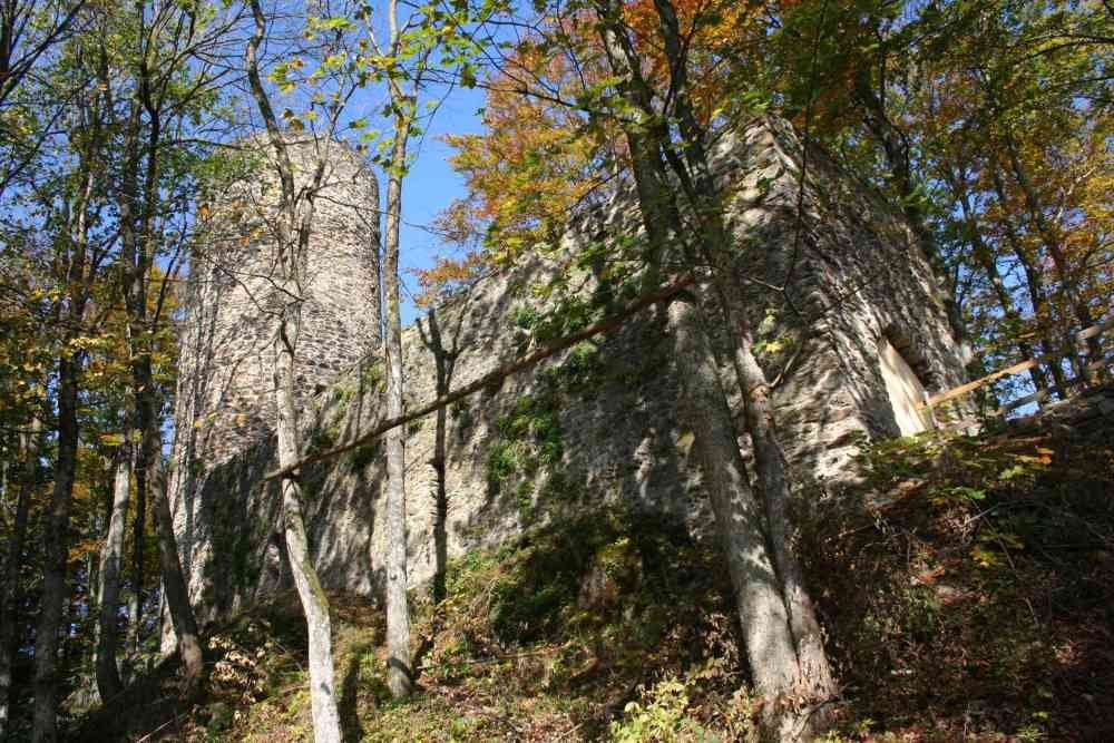 Die Burgruine Lichtenegg bei Rimbach im Kötztinger Land - Bayerischer Wald