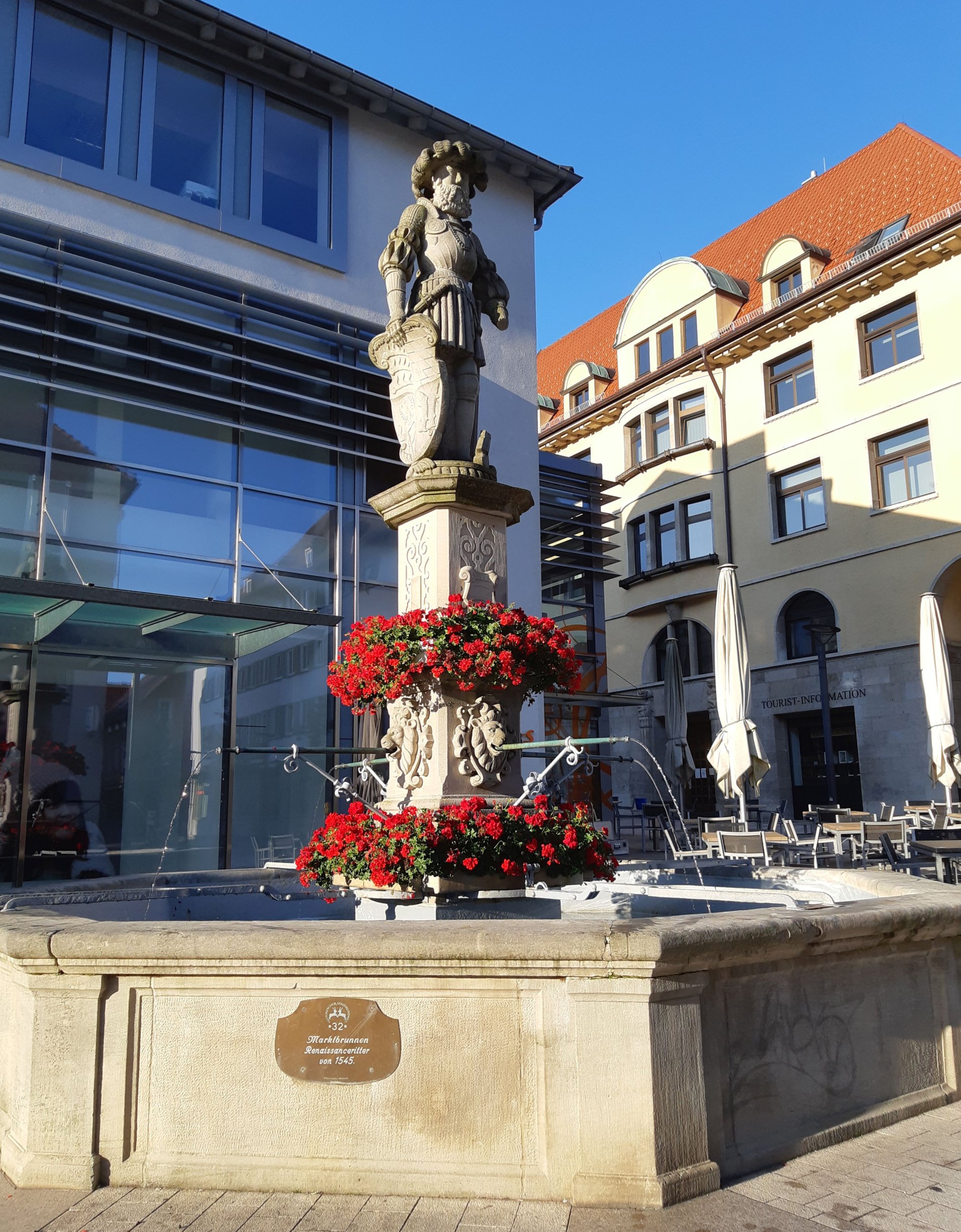 Ritterfigur auf dem Marktbrunnen Albstadt-Ebingen