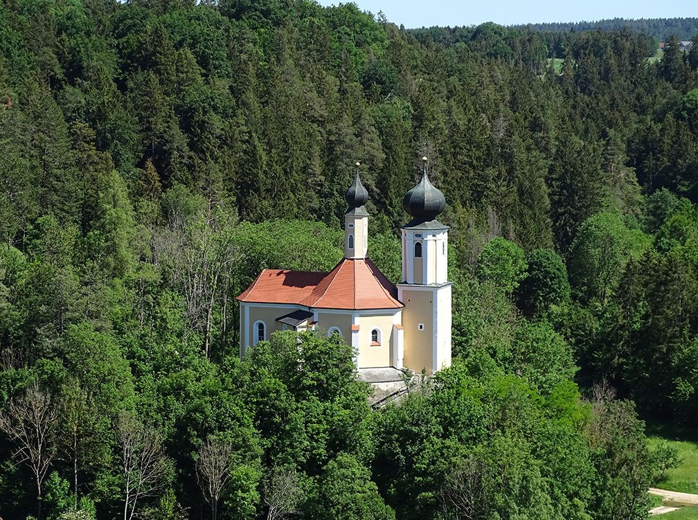 Blick auf die Wallfahrtskirche St. Sebastian