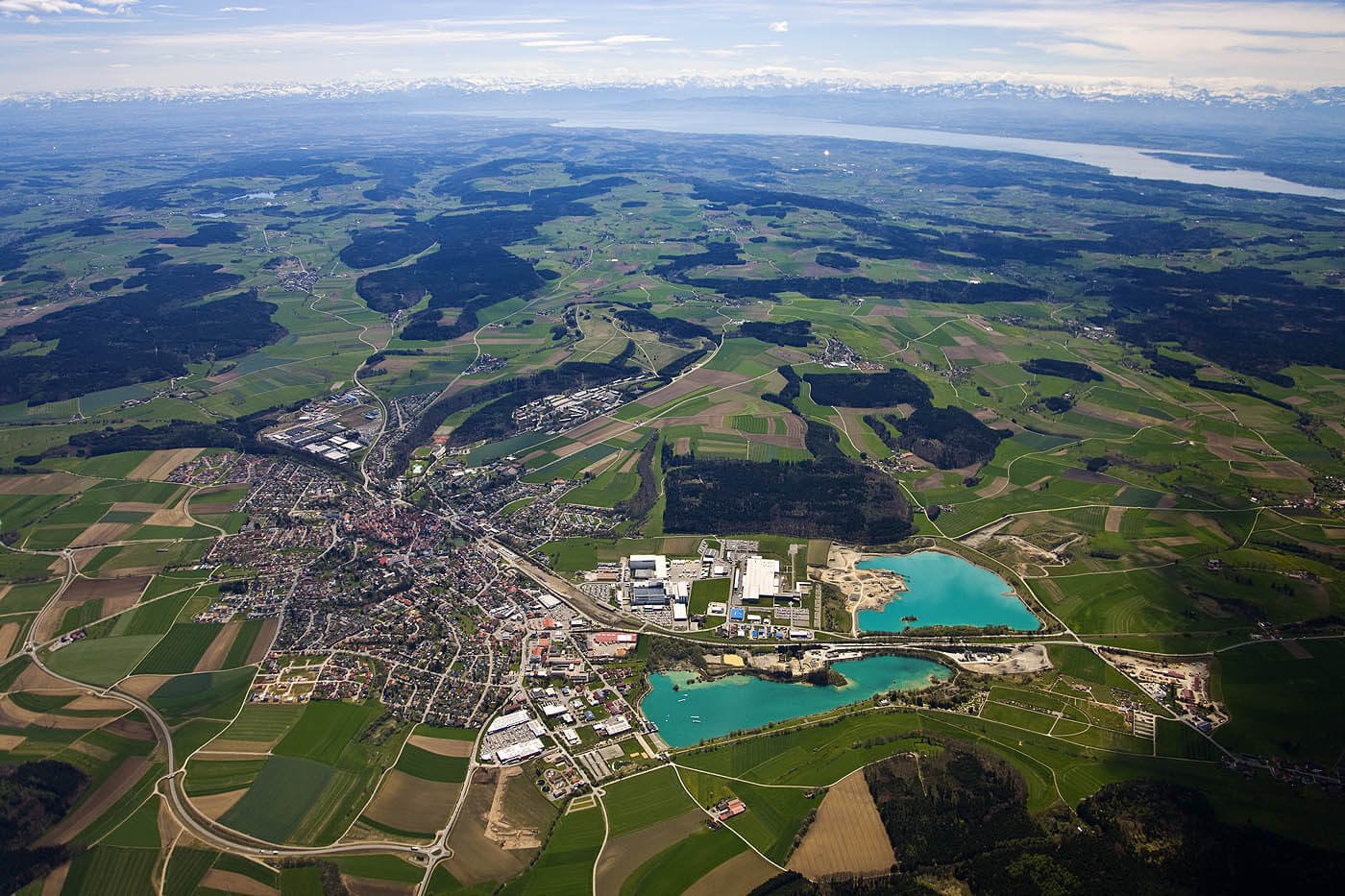 Luftaufnahme der Stadt Pfullendorf