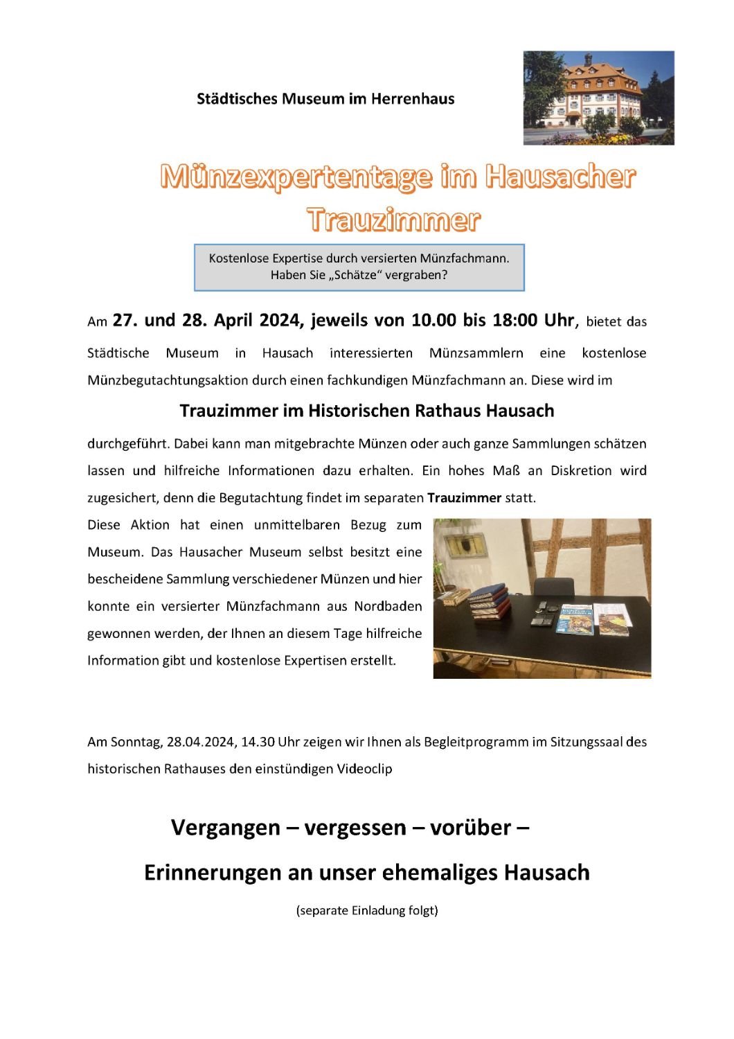 Münzexpertentage / Urheber: Stadt Hausach