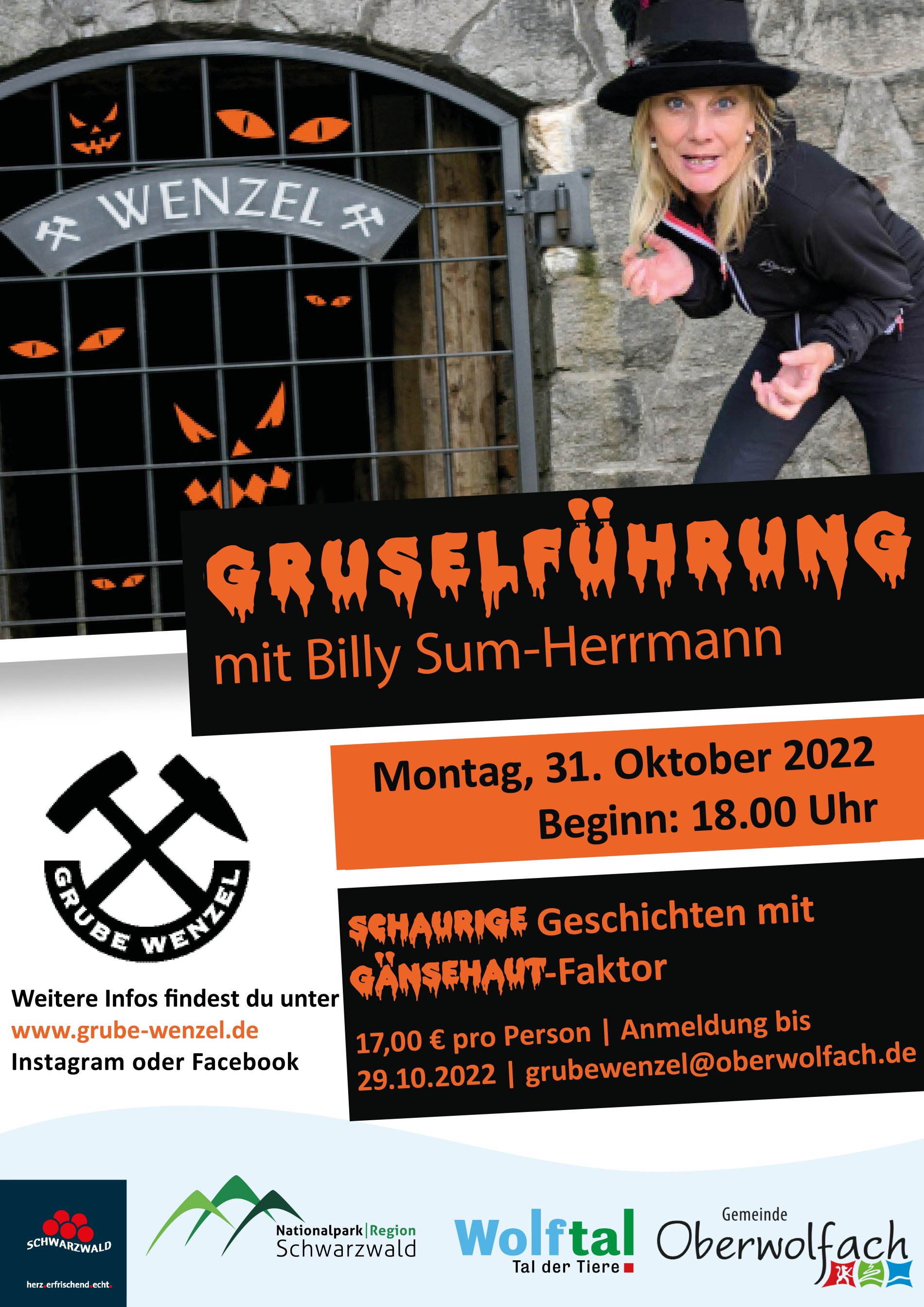 Gruselführung mit Billy Sum-Herrmann / Urheber: Gemeinde Oberwolfach