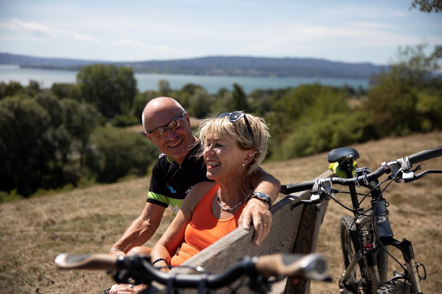 Radtour mit Blick über den Bodensee