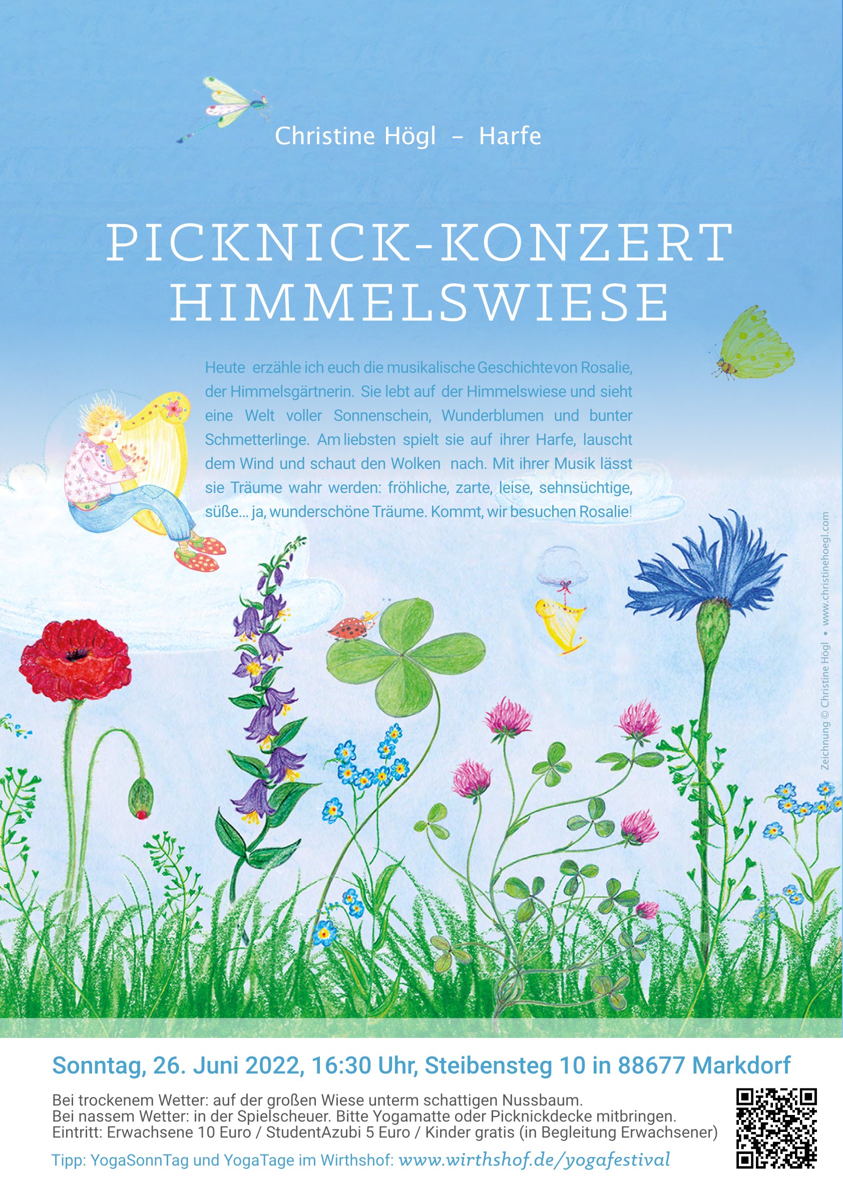 Picknick-Konzert Himmelswiese mit Christine Högl YogaSonnTag Markdorf Bodensee