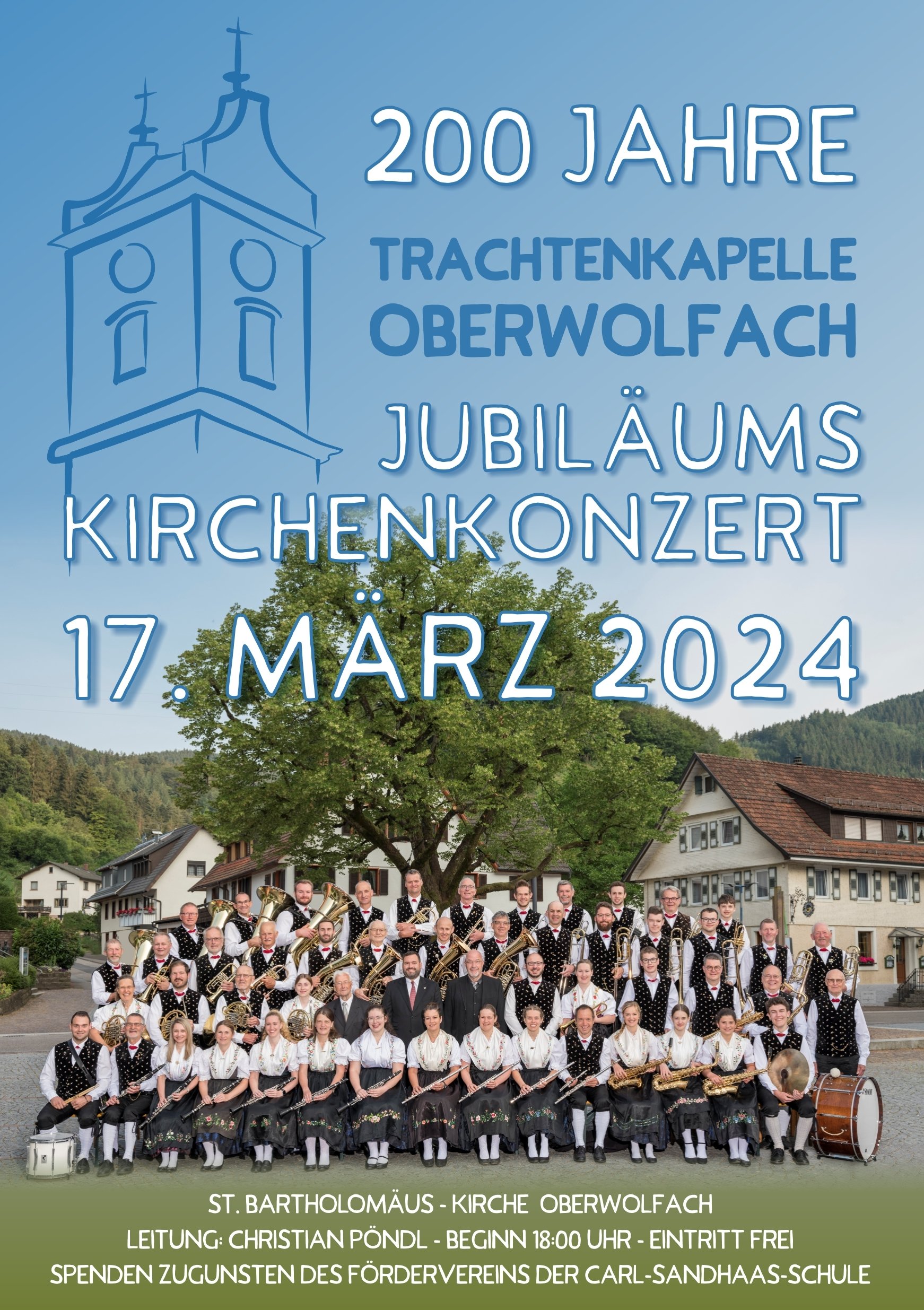 Plakat Kirchenkonzert TKO 2024 / Urheber: Trachtenkapelle Oberwolfach
