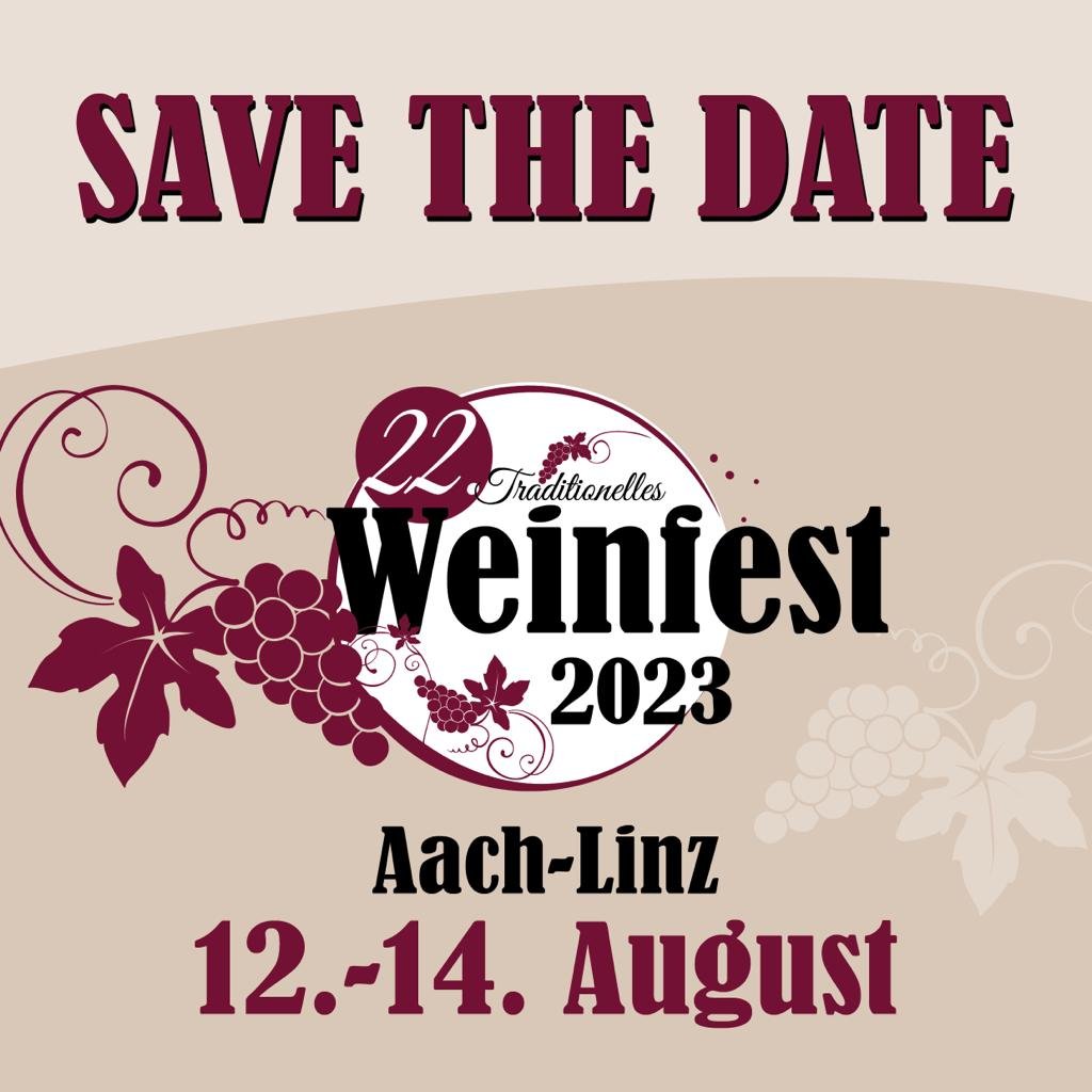 Save the date: Weinfest in Aach-Linz
