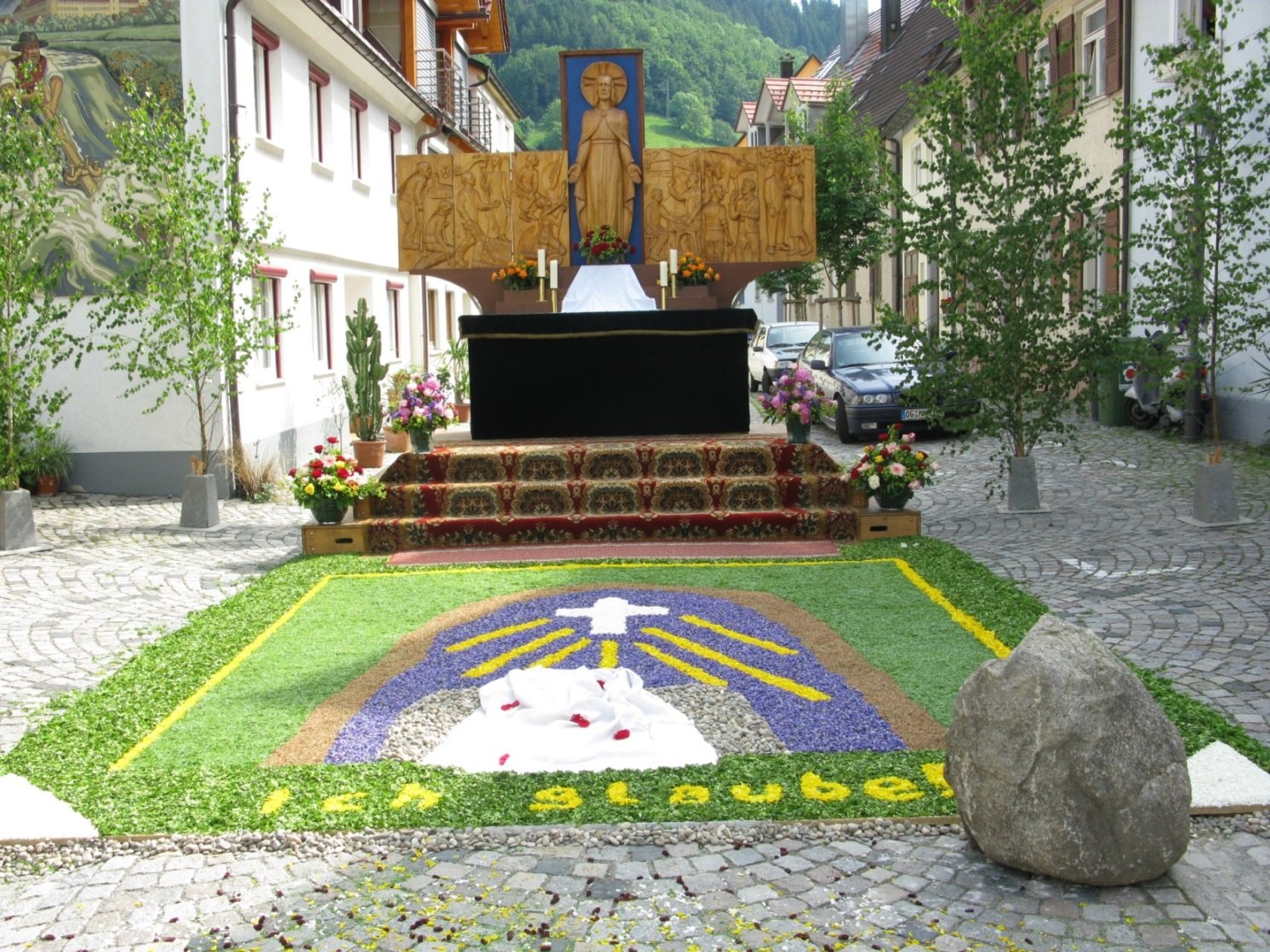 Altar an Fronleichnam / Urheber: Stadt Wolfach