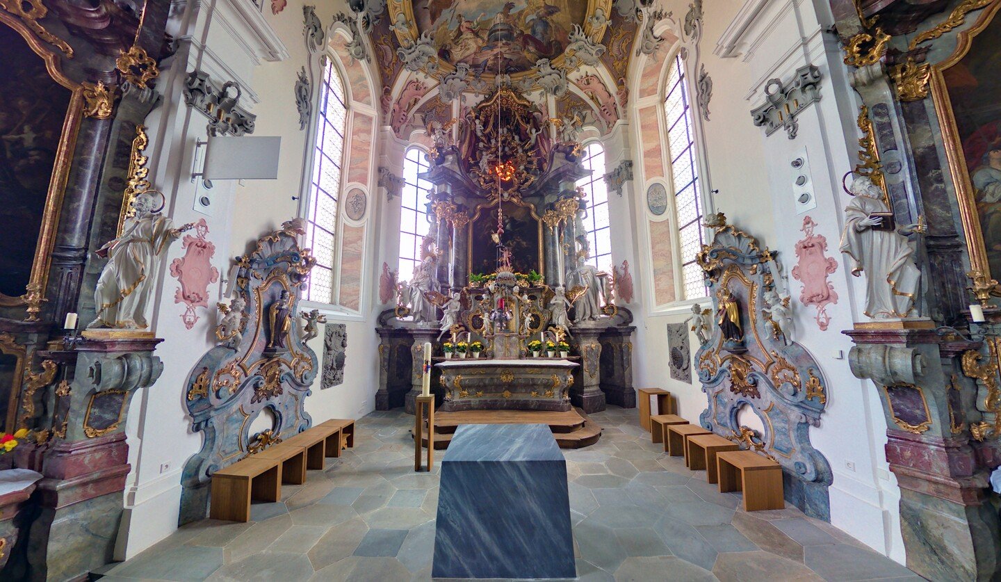 360° Bild des Altarraums der Klosterkirche Wald von Achim Mende