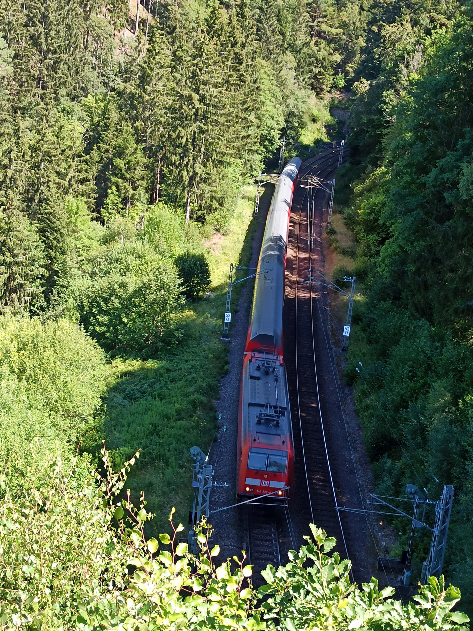 Fahrender Zug bei Triberg