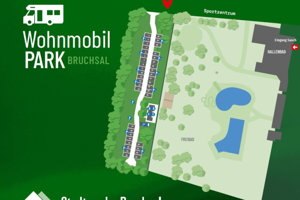 Plan Wohnmobilpark Bruchsal