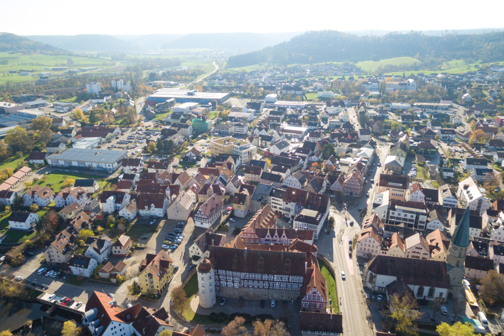 Luftaufnahme von Gaildorf