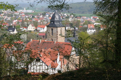 Blick vom Burgberg auf die Altstadt Naumburg