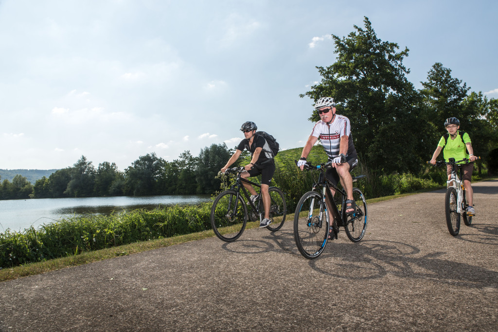 Radfahrer am Breitenauer See | HeilbronnerLand