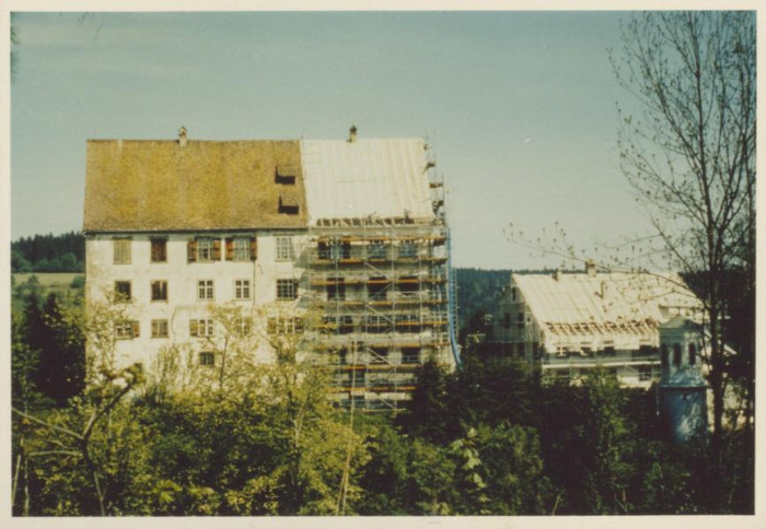 Schloss Achberg historische Postkarte Mustersanierung [Copyright: ]