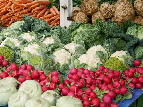 Gemüseauswahl auf dem Markt