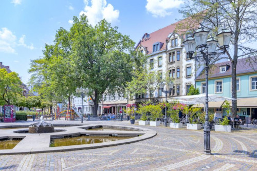 Der Brunnen am Karlsruher Lidellplatz