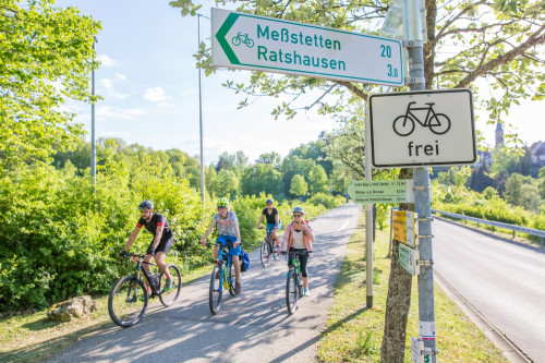 Fahrradfahrer in Schömberg