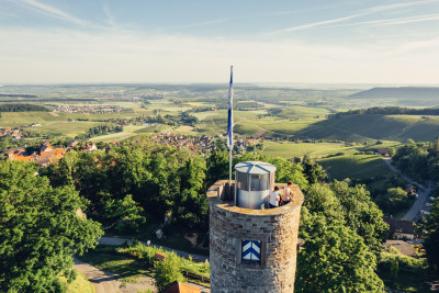 Ausblick über die Burg Löwenstein auf das Weinsberger Tal