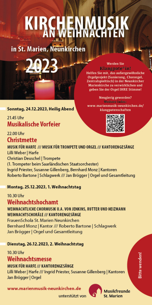 Kirchenmusik an Weihnachten in St. Marien Neunkirchen