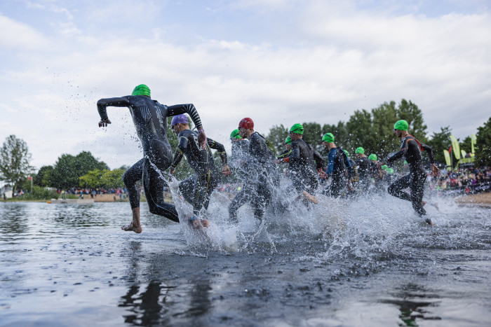 Der RollingStart am Hardtsee in Ubstadt Weiher c Getty Images for IRONMAN [Copyright: ]