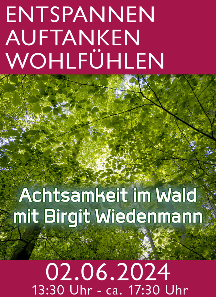 Achtsamkeit im Wald mit Birgit Wiedenmann [Copyright: Kage GbR]