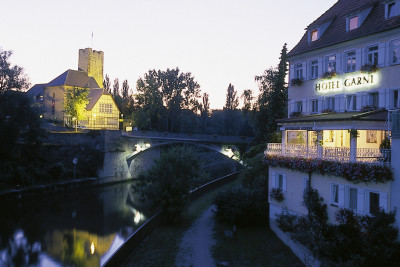 Blick bei Nacht | Gästehaus Schenk | Lauffen am Neckar